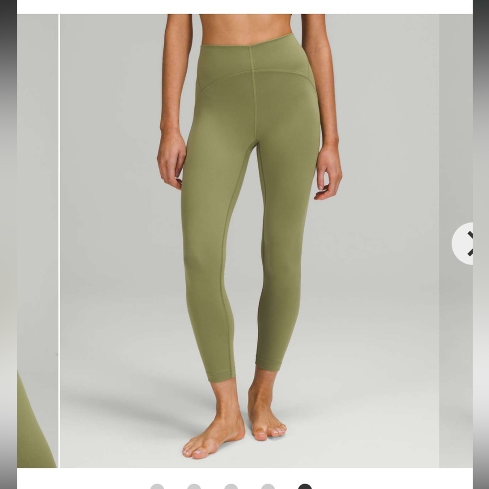 Lululemon InStill High-Rise Tight 25" Bronze Green Cropped Leggings size 20